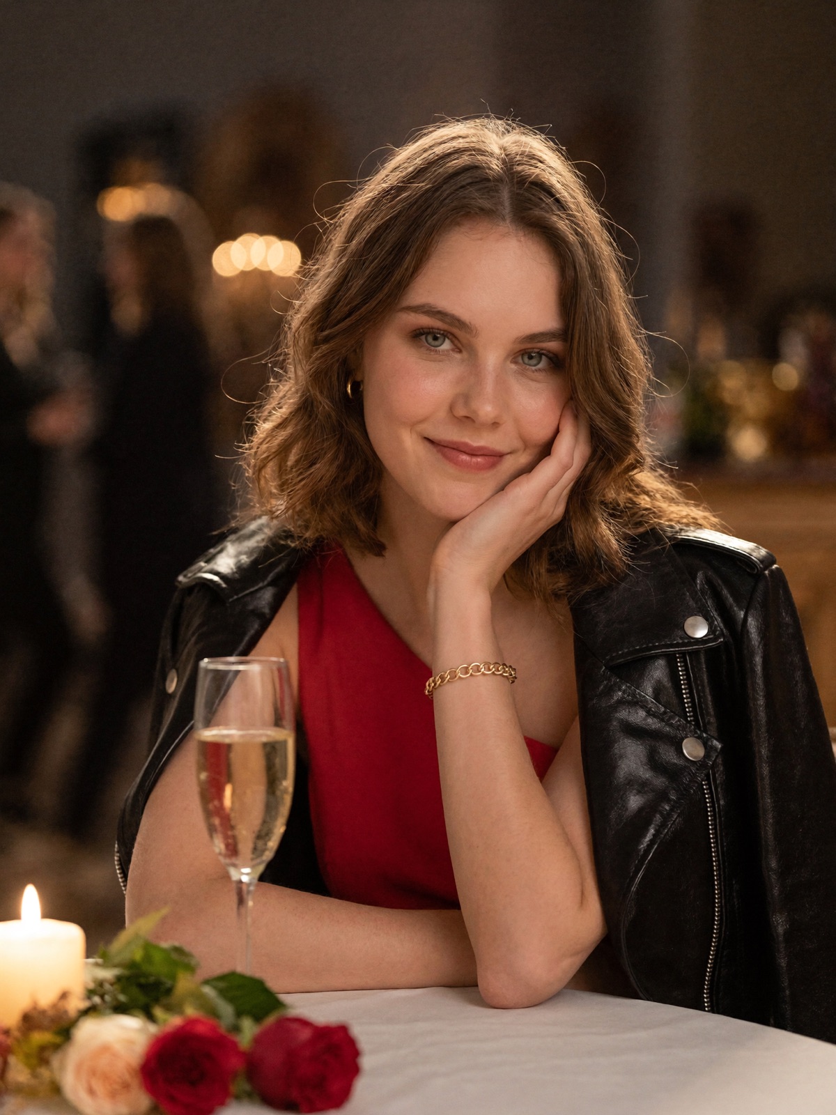 Sophia Auenfeld in einem Pariser Café bei Nacht