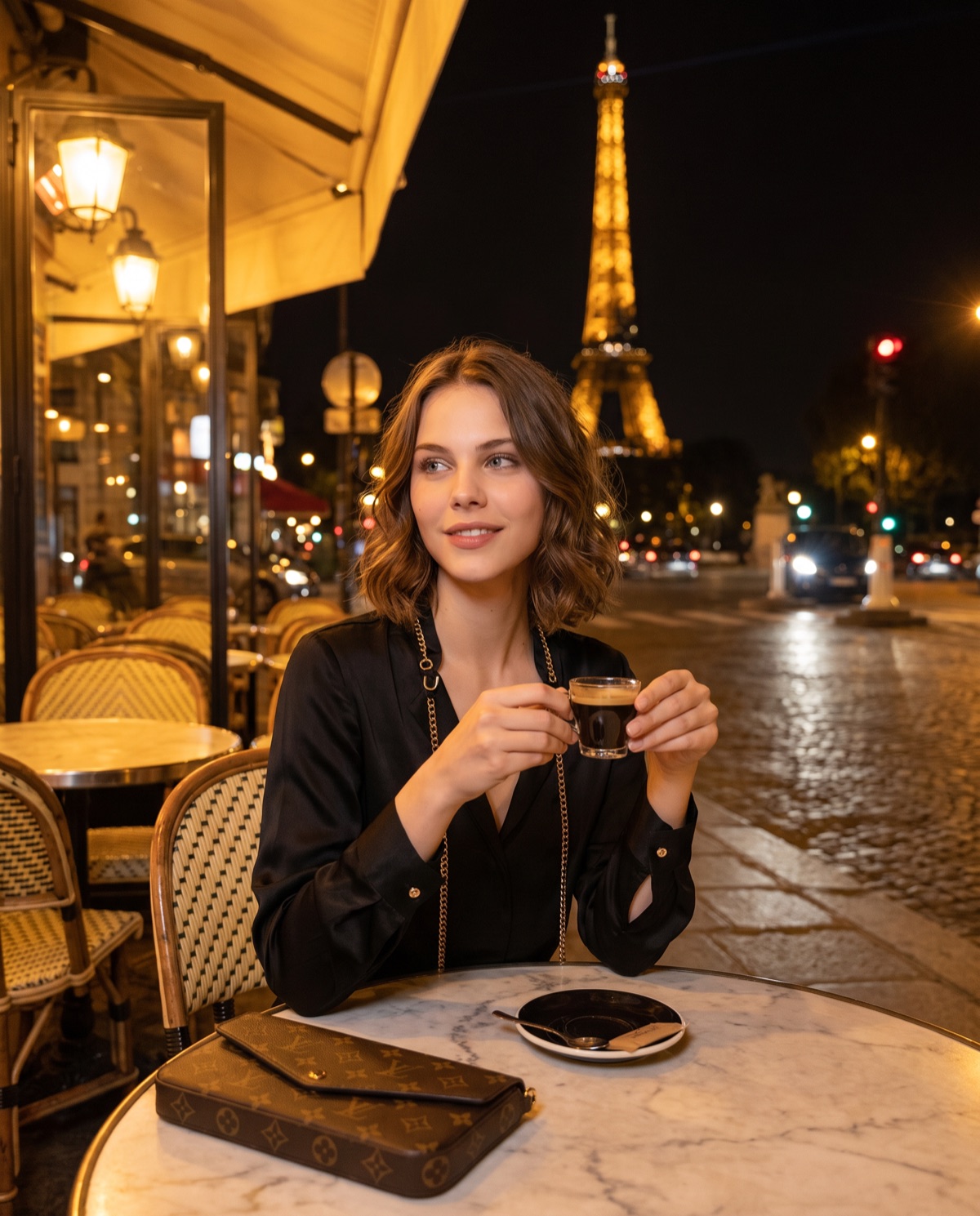 Sophia Auenfeld bei einem Abendessen mit Kerzenlicht